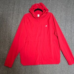 Fabletics The One Jacket Performance Zip Up Hooded Men's Large Red NWT